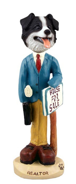 Border Collie Male Realtor Doogie Collectible Dog Figurine