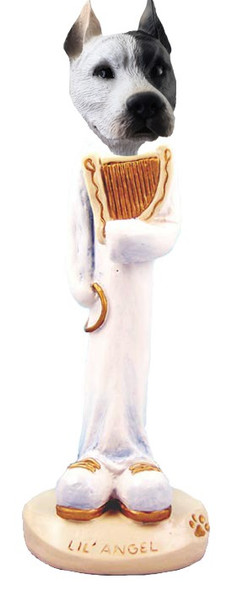 White Pit Bull Lil Angel Doogie Collectible Dog Figurine