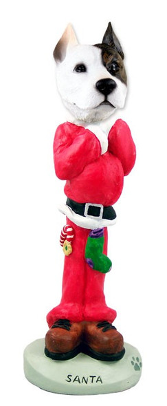 Pit Bull Terrier Santa Doogie Collectible Dog Figurine