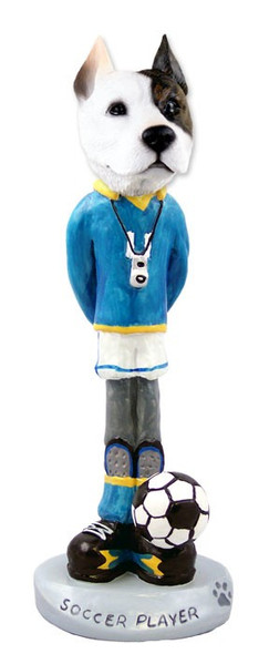 Pit Bull Terrier Soccer Doogie Collectible Dog Figurine