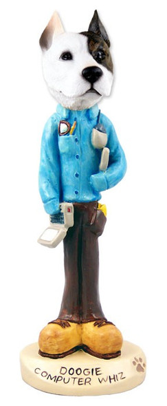 Pit Bull Terrier Computer Whiz Doogie Collectible Dog Figurine