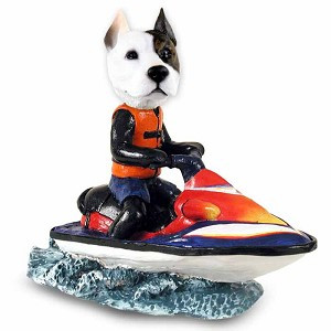 Pit Bull Terrier Jet Ski Doogie Collectible Dog Figurine