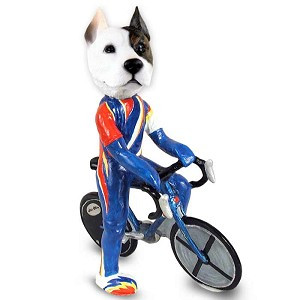Pit Bull Terrier Bicycle Doogie Collectible Dog Figurine