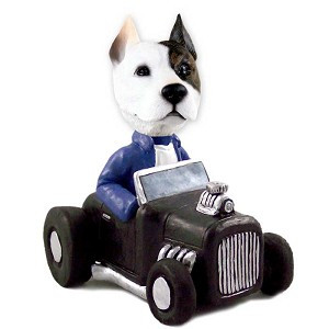Pit Bull Terrier Hot Rod Doogie Collectible Dog Figurine