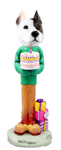 Pit Bull Terrier Birthday Doogie Collectible Dog Figurine