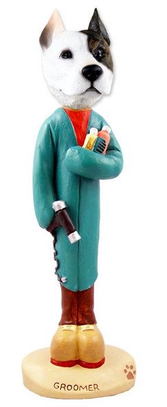 Pit Bull Terrier Groomer Doogie Collectible Dog Figurine