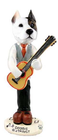 Pit Bull Terrier Guitarist Doogie Collectible Dog Figurine
