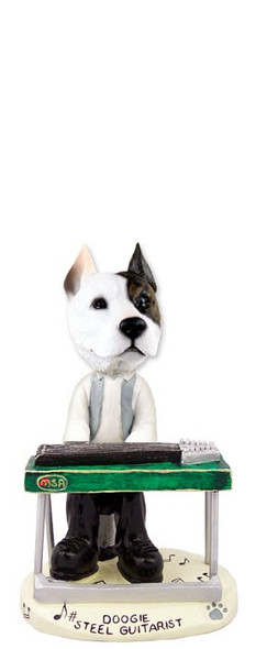 Pit Bull Terrier Steel Guitarist Doogie Collectible Dog Figurine