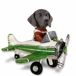 German Shorthaired Pointer Airplane Doogie Collectible Dog Figurine