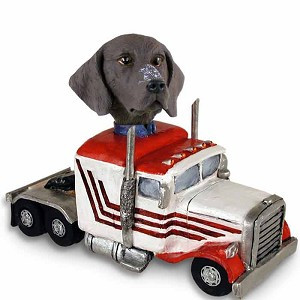 German Shorthaired Pointer Truck Tractor Doogie Collectible Dog Figurine