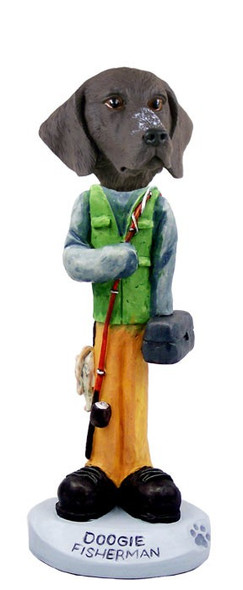 German Shorthaired Pointer Fisherman Doogie Collectible Dog Figurine