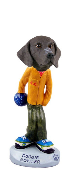 German Shorthaired Pointer Bowler Doogie Collectible Dog Figurine