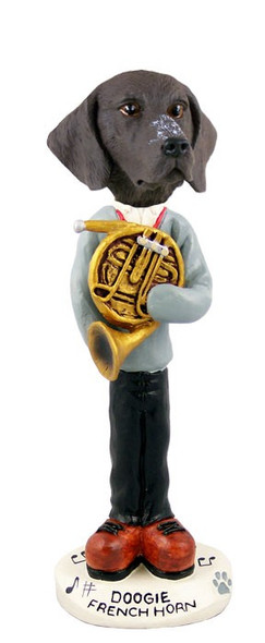 German Shorthaired Pointer French Horn Doogie Collectible Dog Figurine