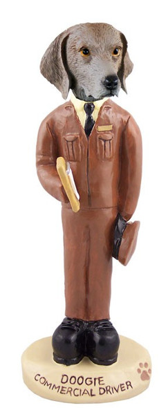Weimaraner Commercial Driver Doogie Collectible Dog Figurine