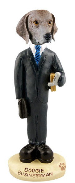 Weimaraner Businessman Doogie Collectible Dog Figurine