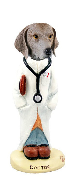 Weimaraner Doctor Doogie Collectible Dog Figurine