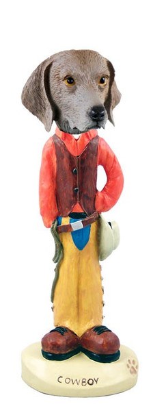 Weimaraner Cowboy Doogie Collectible Dog Figurine