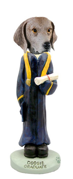 Weimaraner Graduate Doogie Collectible Dog Figurine