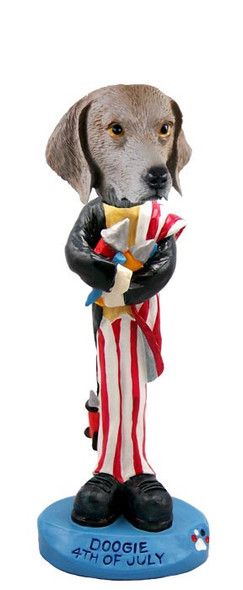 Weimaraner 4th of July Doogie Collectible Dog Figurine