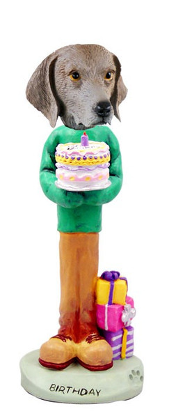 Weimaraner Birthday Doogie Collectible Dog Figurine