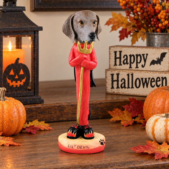 Weimaraner Lil Devil Doogie Collectible Dog Figurine