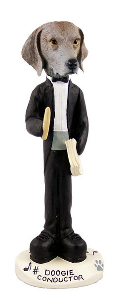 Weimaraner Conductor Doogie Collectible Dog Figurine