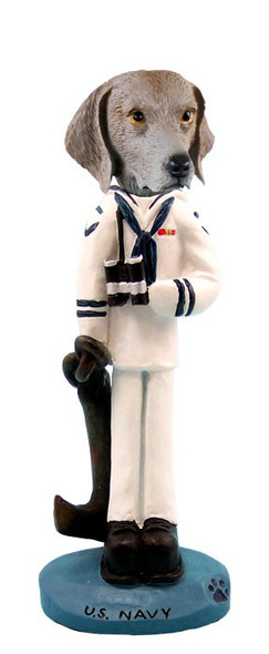 Weimaraner U S Navy Doogie Collectible Dog Figurine