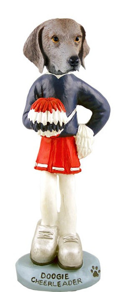 Weimaraner Cheerleader Doogie Collectible Dog Figurine