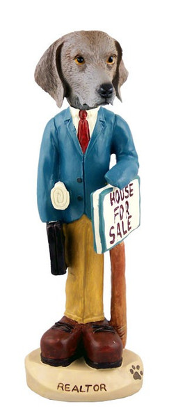 Weimaraner Male Realtor Doogie Collectible Dog Figurine