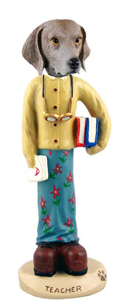 Weimaraner Female Teacher Doogie Collectible Dog Figurine