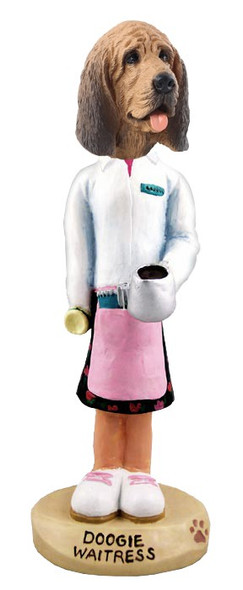 Bloodhound Waitress Doogie Collectible Dog Figurine