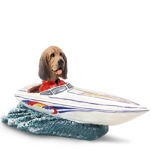 Bloodhound Motorboat Doogie Collectible Dog Figurine