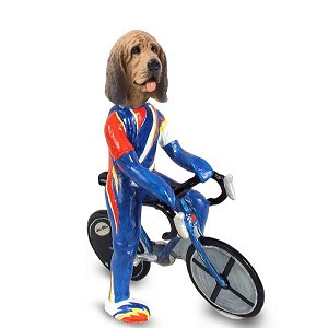 Bloodhound Bicycle Doogie Collectible Dog Figurine