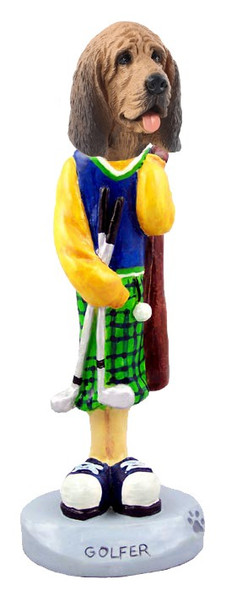 Bloodhound Golf Doogie Collectible Dog Figurine