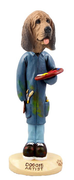 Bloodhound Artist Doogie Collectible Dog Figurine