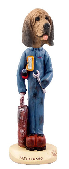 Bloodhound Mechanic Doogie Collectible Dog Figurine