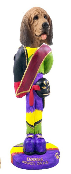 Bloodhound Mardi Gras Doogie Collectible Dog Figurine