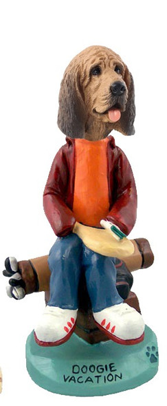 Bloodhound Vacation Doogie Collectible Dog Figurine