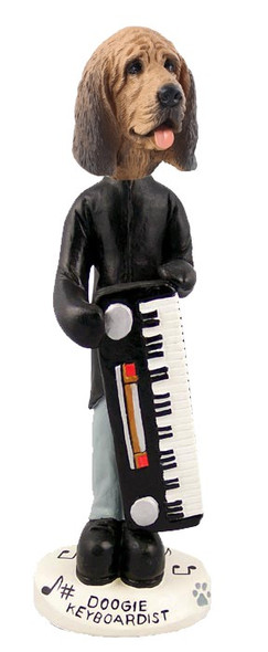 Bloodhound Keyboardist Doogie Collectible Dog Figurine