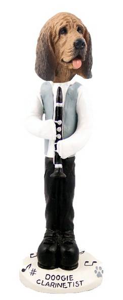 Bloodhound Clarinetist Doogie Collectible Dog Figurine