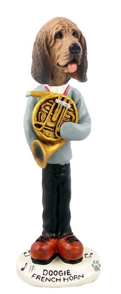 Bloodhound French Horn Doogie Collectible Dog Figurine