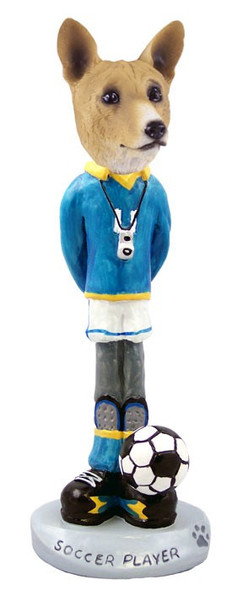 Basenji Soccer Doogie Collectible Dog Figurine