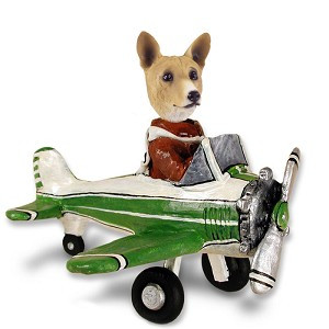 Basenji Airplane Doogie Collectible Dog Figurine