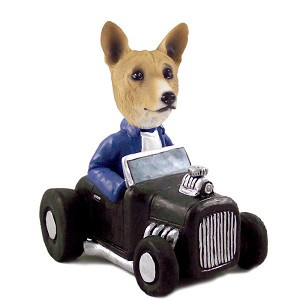 Basenji Hot Rod Doogie Collectible Dog Figurine