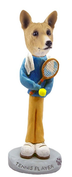 Basenji Tennis Player Doogie Collectible Dog Figurine