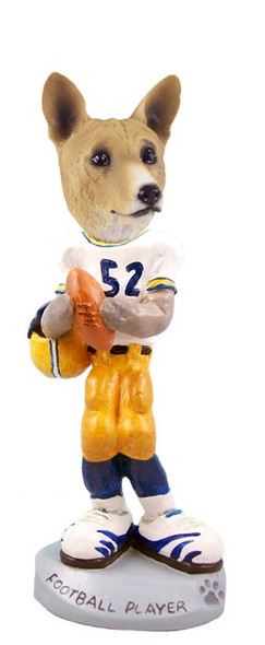 Basenji Football Player Doogie Collectible Dog Figurine