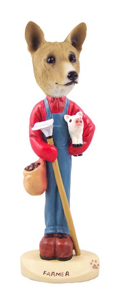 Basenji Farmer Doogie Collectible Dog Figurine
