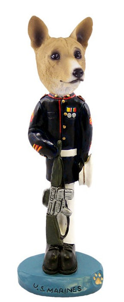 Basenji U S Marines Doogie Collectible Dog Figurine