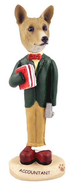 Basenji Accountant Doogie Collectible Dog Figurine