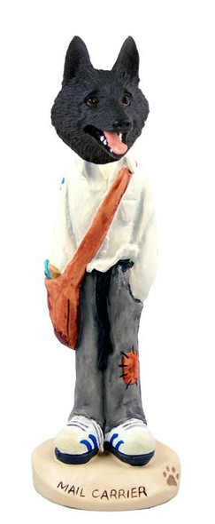 Schipperke Mail Carrier Doogie Collectible Dog Figurine